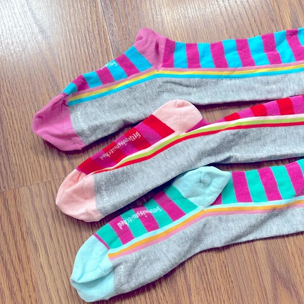Little Miss Matched Girls Knee High Socks Colorful Ruler School Design 3…